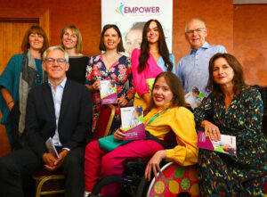 L to R: Back Row: Nadine McCarthy, NMC Coaching, Dublin, Maria Staunton, Manager of the ATU iHub Mayo, Susan HayesCulleton, The Positive Economist, Cork, Ailbhe Keane, Izzy Wheels, Galway, Brian Reynolds, EMPOWER Business Mentor, Mayo Front Row: Declan Droney, Business Consultant, Galway, Isabel Keane, Izzy Wheels, Galway, Sandra Divilly Nolan, EMPOWER II Programme Manager, ATU iHub, Galway