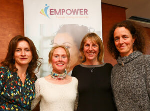 L to R: Helen Nolan, Spraoi agus Spórt, Donegal, Denise Rocks, Little Green Growers, Galway, Asumpta Gallagher, Best Practice, Galway, Rita Oates, Rita Oates Artist, Roscommon, Suzanne Carney, Anatomy Physiotherapy, Mayo, Emer Flannery, Kocoono, Mayo. These female founders completed the EMPOWER GROWTH 2020/2021 programme